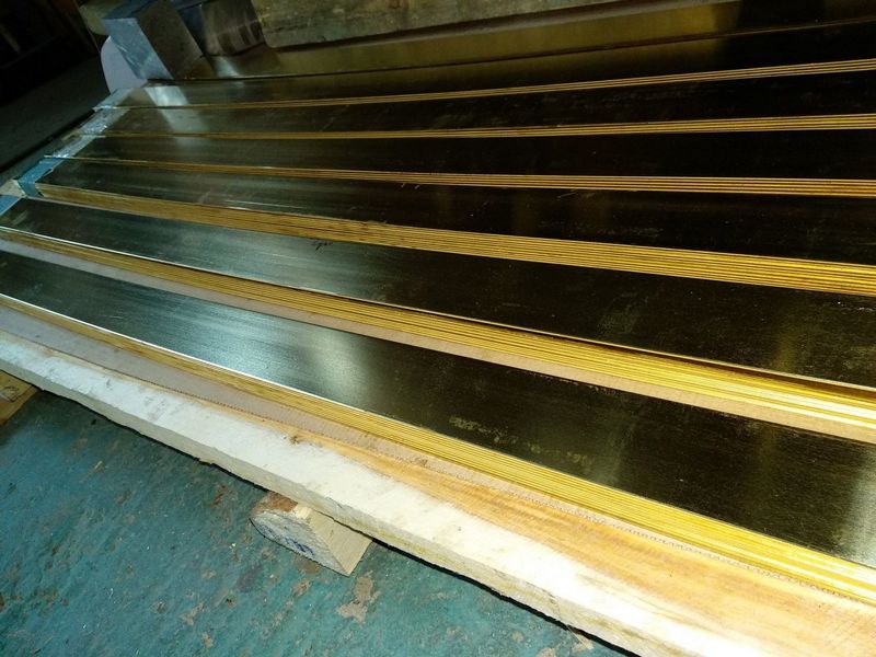 Латунная полоса 800х9 холоднокатаная 800 мм 9 мм Л68 ГОСТ 2208-2007